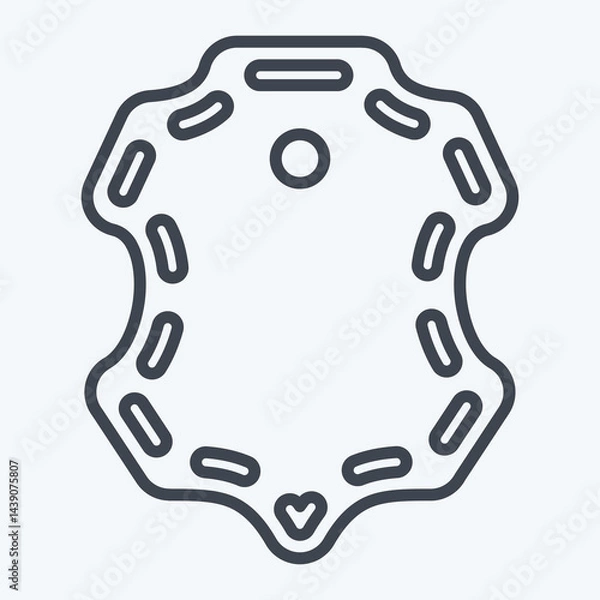 Fototapeta Icon Sheepskin. related to Fabric symbol. line style. design editable