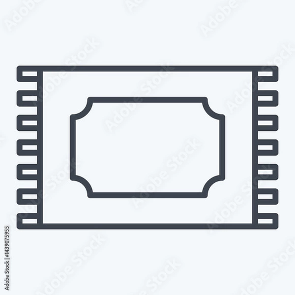 Fototapeta Icon Carpet. related to Fabric symbol. line style. design editable