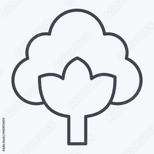 Fototapeta Icon Cotton. related to Fabric symbol. line style. design editable