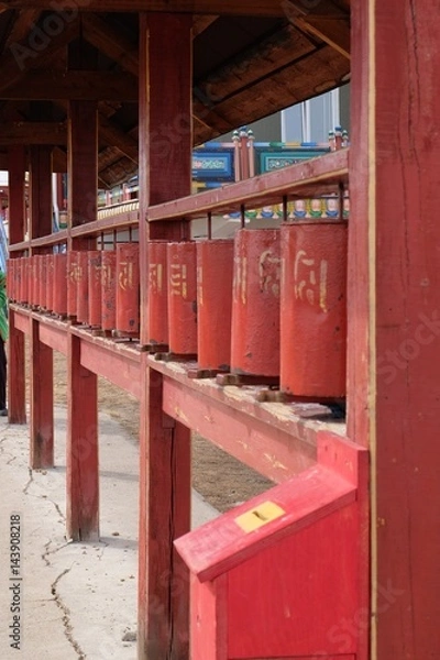 Obraz Иволгинский дацан, барабаны-хурдэ