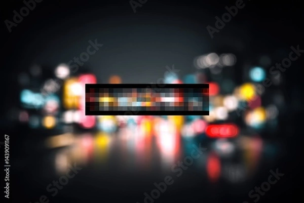 Obraz Blurred square graphic with censored content