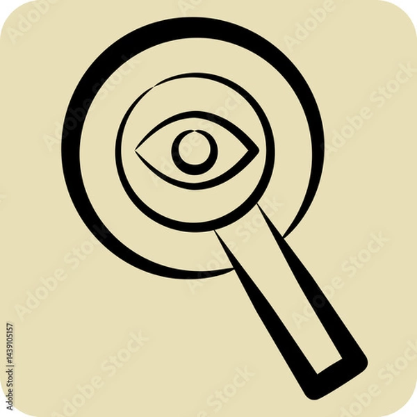 Fototapeta Icon Transparency. related to Audit symbol. hand drawn style. design editable