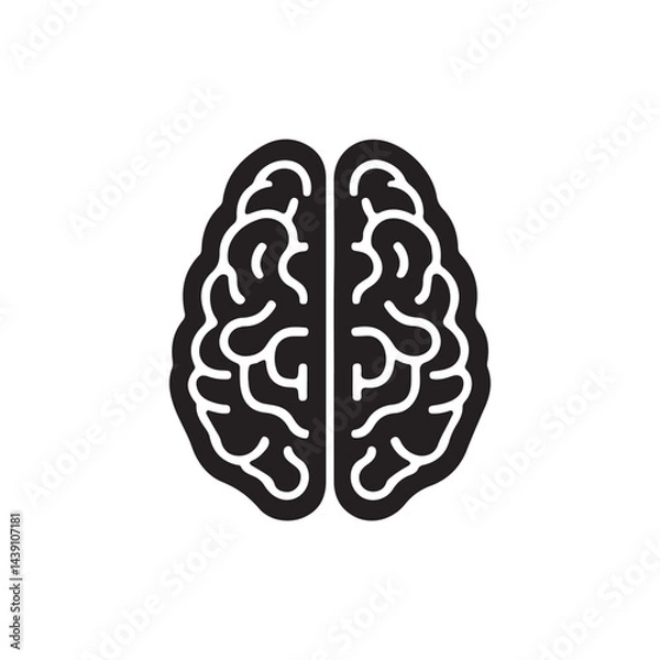 Fototapeta Human brain icon showing intelligence and thought