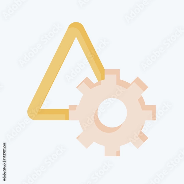 Fototapeta Icon Risk Management. related to Audit symbol. flat style. design editable