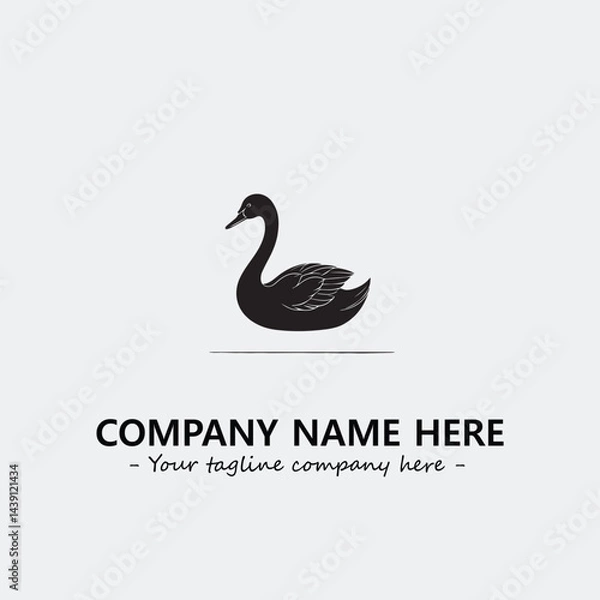Obraz Swan Silhouette Logo Company Design Illustration Vector Graphic Image