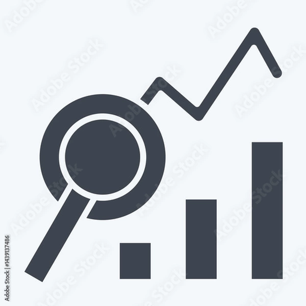 Fototapeta Icon Analysis. related to Audit symbol. glyph style. design editable