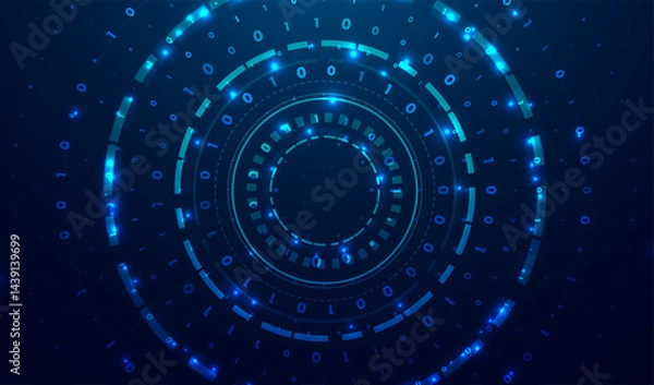 Obraz Abstract big data visualization. Big data code representation. Graphic concept for your design