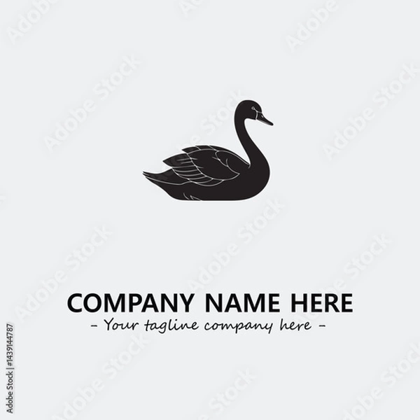 Obraz Swan Silhouette Logo Company Design Illustration Vector Graphic Image