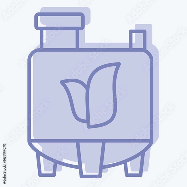 Fototapeta Icon Natural Chemical. related to Save the World symbol. two tone style. editable