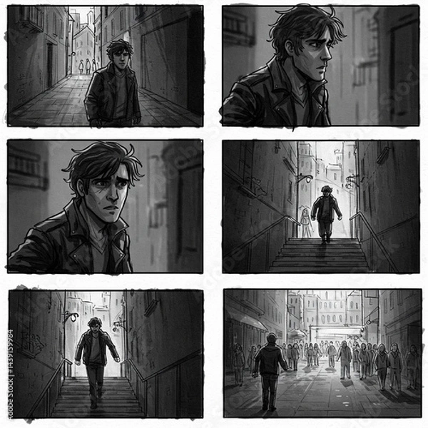 Fototapeta storyboard example