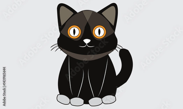 Obraz Cat emoji icon vector image.