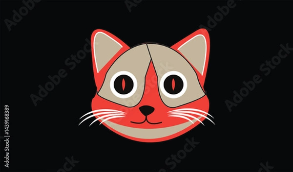Obraz Cat emoji icon vector image.