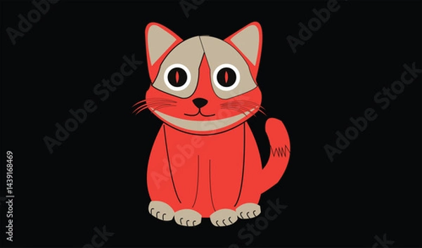 Obraz Cat emoji icon vector image.