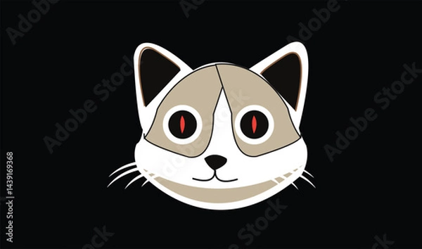Obraz Cat emoji icon vector image.