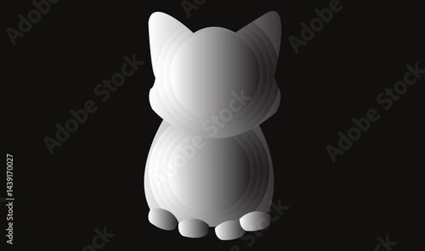 Obraz Cat emoji icon vector image.