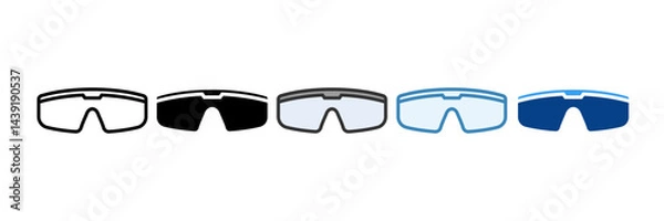 Fototapeta Safety Glasses  Icon Set Multiple Style Collection