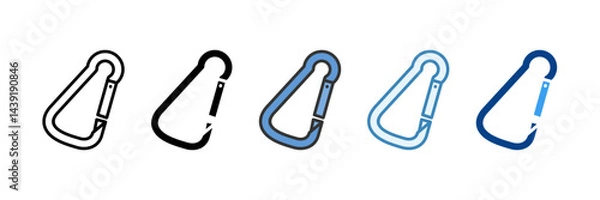 Fototapeta Carabiner  Icon Set Multiple Style Collection