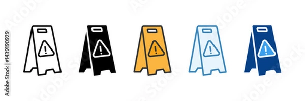 Fototapeta Caution Sign  Icon Set Multiple Style Collection