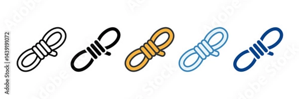 Fototapeta Rope  Icon Set Multiple Style Collection