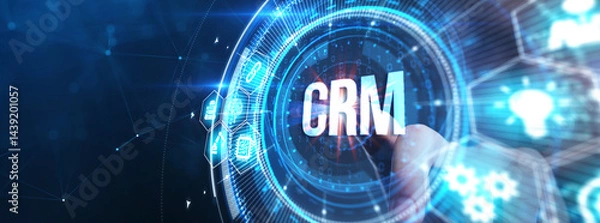 Fototapeta Business, Technology, Internet and network concept. CRM Customer Relationship Management.