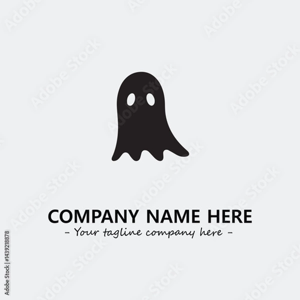 Obraz Ghost face icon illustration black and white vector image