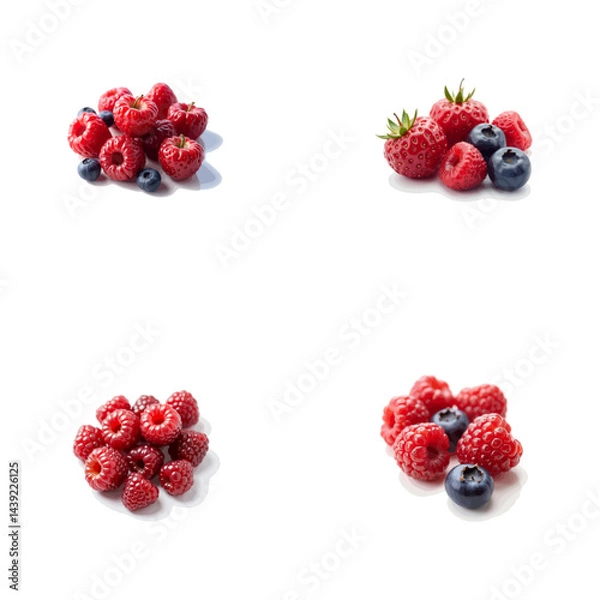 Fototapeta Fresh berries vector image in 3D