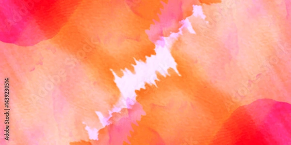 Obraz Abstract Pattern multicolored hues filling the top quarter, Vibrant Watercolor Gradient, Watercolor Splash Background for Advertising and Banner, ideal for creative and modern designs.