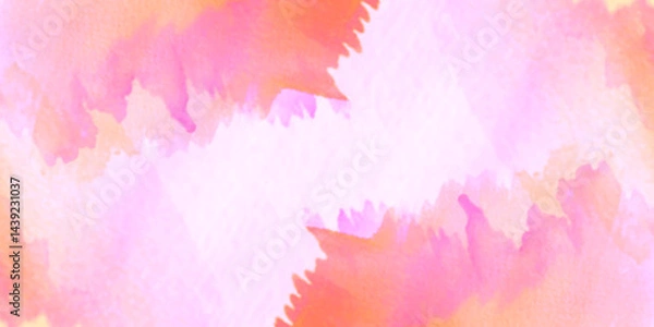 Obraz Abstract Pattern multicolored hues filling the top quarter, Vibrant Watercolor Gradient, Watercolor Splash Background for Advertising and Banner, ideal for creative and modern designs.