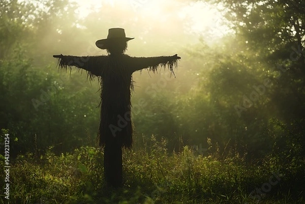Fototapeta scarecrow in the field