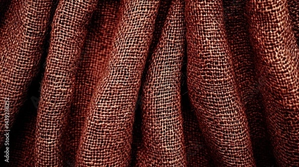 Fototapeta Red burlap fabric texture background