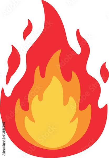 Obraz 火事や炎のアイコン記号ベクターイラスト