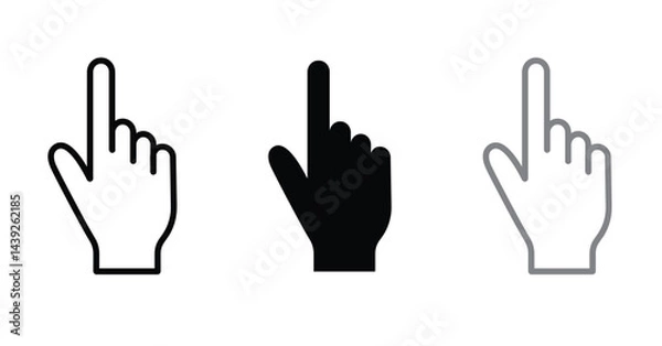 Obraz Hand icon. finger pointer icon illustration