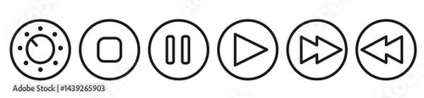 Obraz audio video button icon illustration