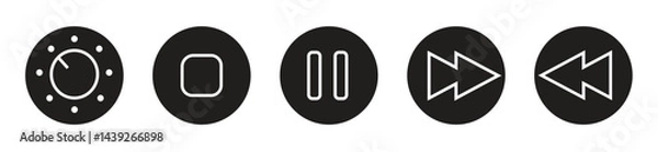 Obraz audio video button icon illustration