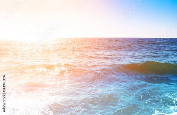 Fototapeta Bright colored ocean surface