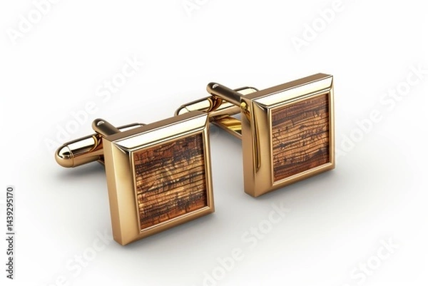 Fototapeta Jos. A. Bank Cufflinks: Elegance Redefined Isolated On White Background.