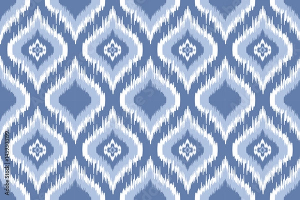 Obraz Ethnic ikat seamless pattern abstract pattern vector design for fabric block print