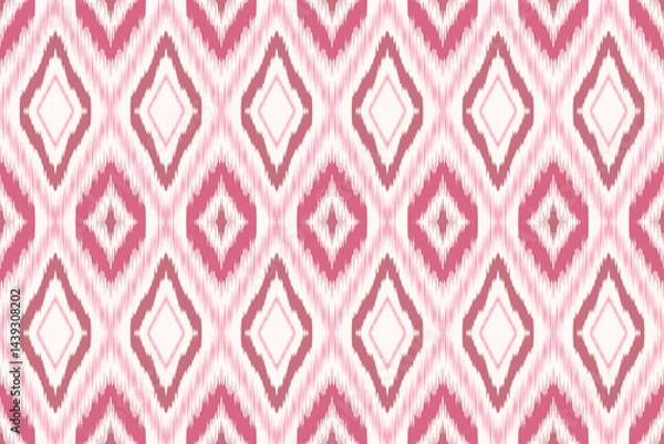 Fototapeta Ethnic ikat seamless pattern abstract pattern vector design for fabric block print