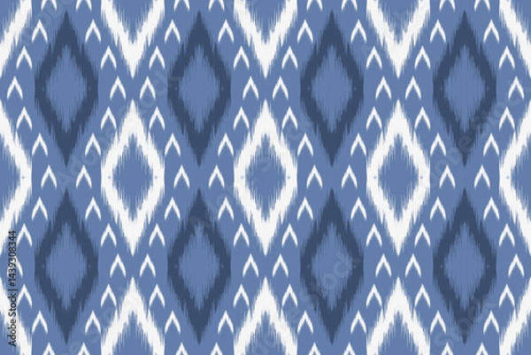 Obraz Ethnic ikat seamless pattern abstract pattern vector design for fabric block print