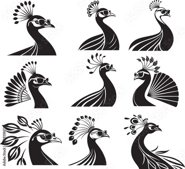 Obraz Peacock vector birds