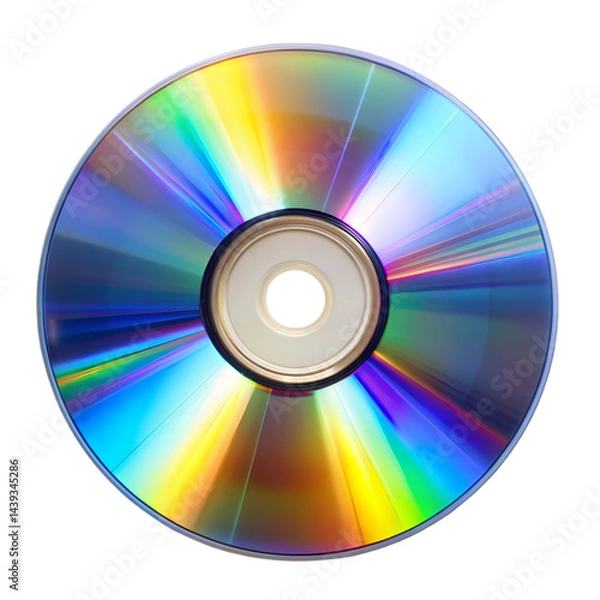 Obraz Vibrant Rainbow CD Image: High-Resolution Stock Photo on Transparent  background