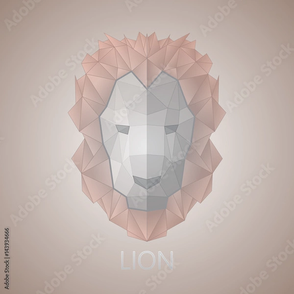 Obraz Lion. Triangular lion.