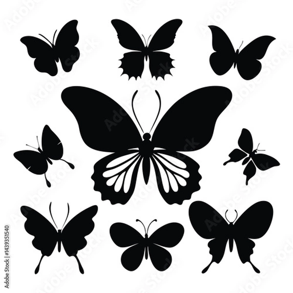 Fototapeta set of butterflies