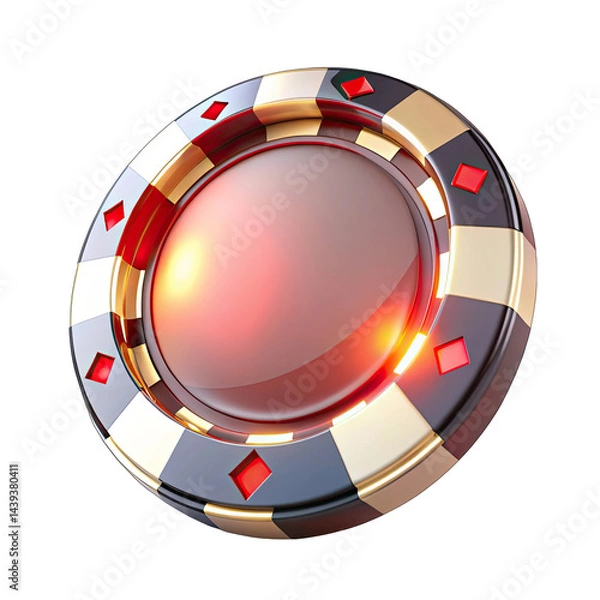 Obraz casino chips isolated on white