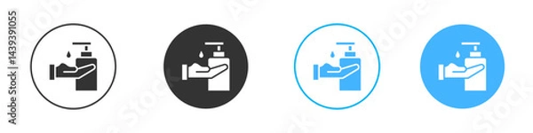 Fototapeta Hand sanitizer icon Vector Graphic set