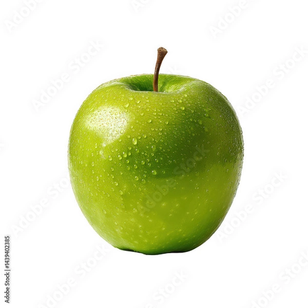 Obraz Transference of elemental freshness green apple close-up nature photography vibrant studio environment
