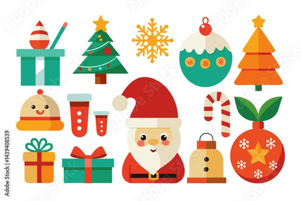 Fototapeta Simple Christmas Icons for Projects