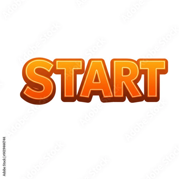 Fototapeta Modern Start Lettering Beginning Launch Initiate Commence Action