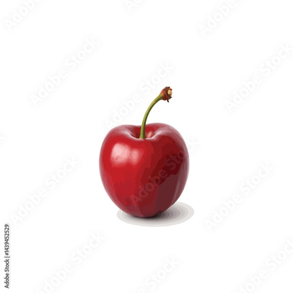 Fototapeta Fresh cherry vector image in 3D