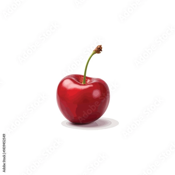 Fototapeta Fresh cherry vector image in 3D